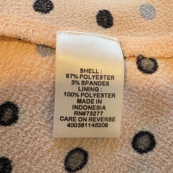 Elle Polka Dot Sleeveless Pink Midi Dress W/ Belt Size 16 - Picture 6 of 9